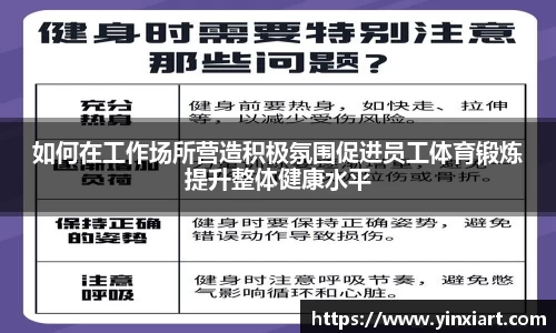 如何在工作场所营造积极氛围促进员工体育锻炼提升整体健康水平
